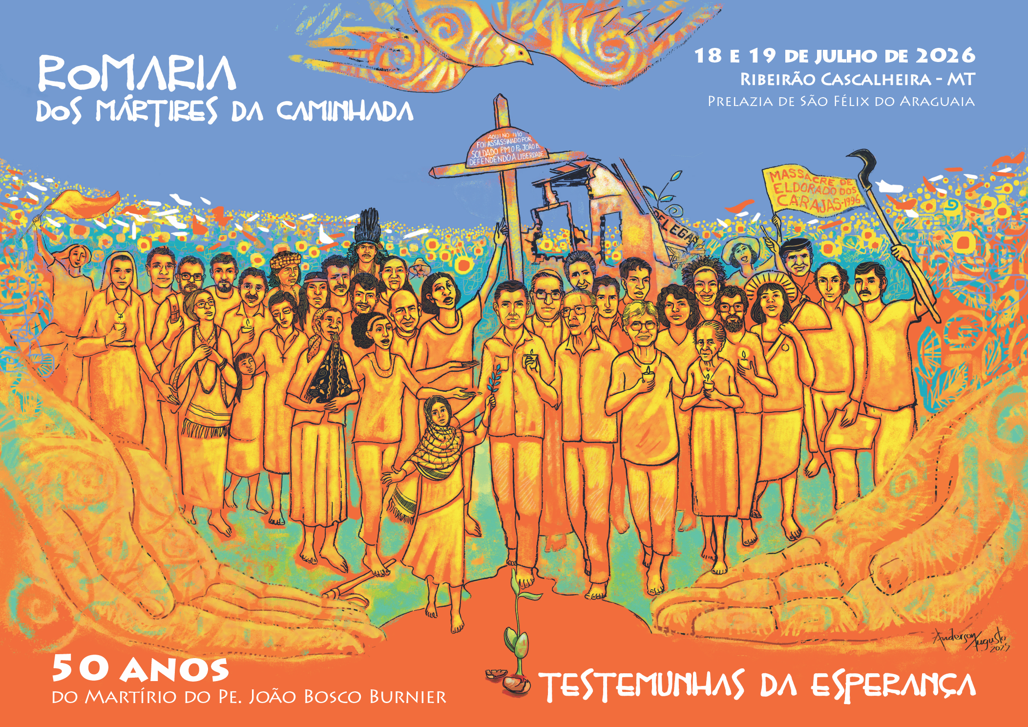 Cartaz da Romaria dos Mártires 2026